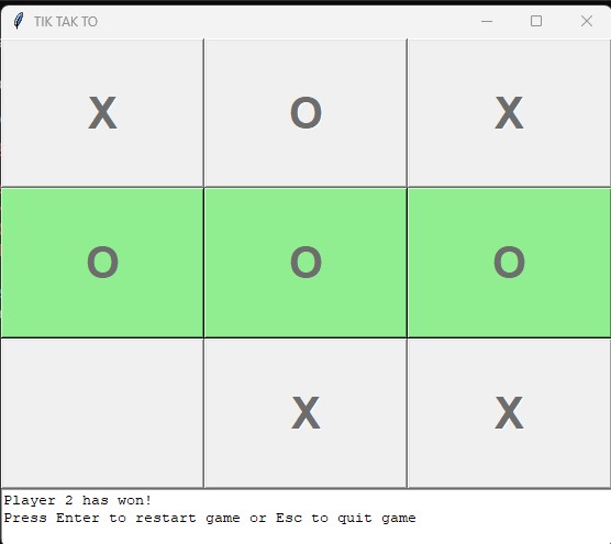 Screenshot of TicTacToe